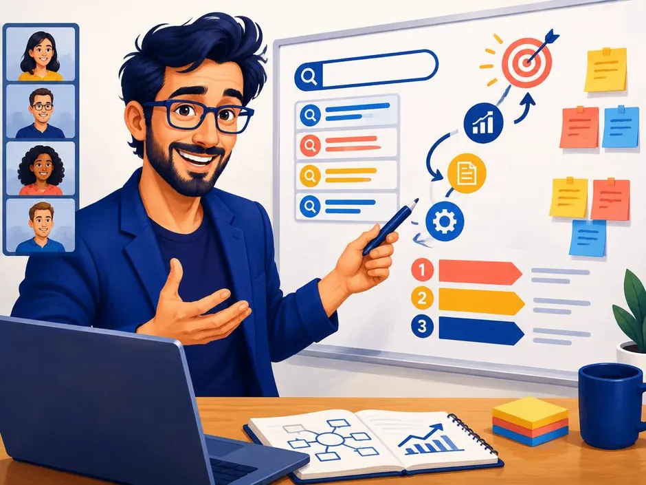 Illustration of seo consultant in bangladesh work